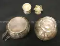 Vintage British Sterling Silver Sugar Bowl and Creamer, 150.8 Grams Total