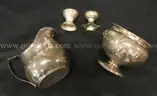 Vintage British Sterling Silver Sugar Bowl and Creamer, 150.8 Grams Total