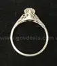 14k White Gold Vintage Solitaire Diamond Ring, 3.2 Grams