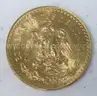 1947 Gold Mexico 50 Peso Coin, 41.6 Grams