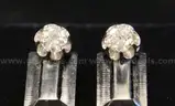 18K White Gold 2.50 Carat Diamond Stud Earrings, 5.9 Grams