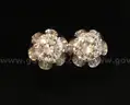 18K White Gold 2.50 Carat Diamond Stud Earrings, 5.9 Grams