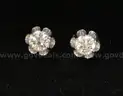 18K White Gold 2.50 Carat Diamond Stud Earrings, 5.9 Grams