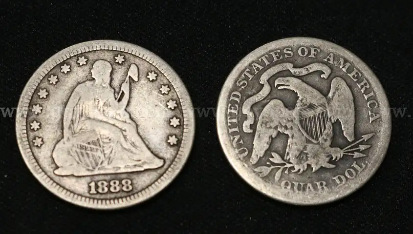 12 U.S. Silver Seated Liberty Quarters