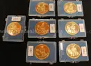 10- Terry County, Tx Commemorative Gold-Plated 1 Oz. Silver Rounds, 313.0