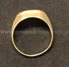 10k Yellow Gold Masonic Ring with Ruby, 9.8 Grams