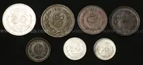 17 Assorted Vintage Mexican Silver and Copper Coins, Mostly Uncirculated