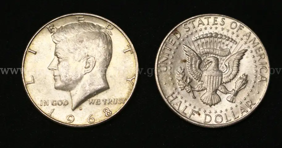 284 U.S. Kennedy Clad Half Dollar Coins