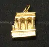 18k Yellow Gold Knossos Palace Charm, 4.9 Grams