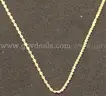 14k Yellow Gold Thin Rope Chain Necklace, 3.0 Grams