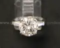 Platinum Engagement Ring with 3.60 Carat Diamond, 5.9 Grams