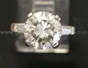 Platinum Engagement Ring with 3.60 Carat Diamond, 5.9 Grams