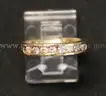14k Yellow Gold Band with Channel Set Diamonds, 4.9 Grams
