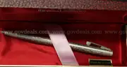 Sheaffer Sterling Silver "Grapes & Leaves" White Dot Ballpoint Pen with Case