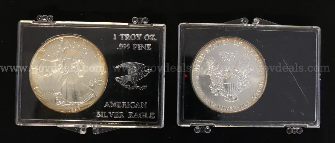 5 U.S. Silver American Eagle $1 Coins