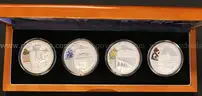 2008 Beijing Olympics Series .999 Silver 4 Coin Set With Box