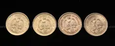 4 Assorted Date Mexico Diez Pesos Gold Coins, 33.2 Grams Total