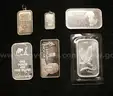 6 Assorted Silver Bars/Ingots, 133.4 Grams