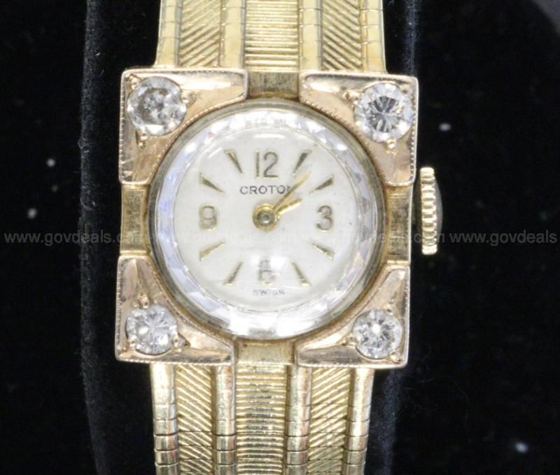 Croton diamond case on sale watch