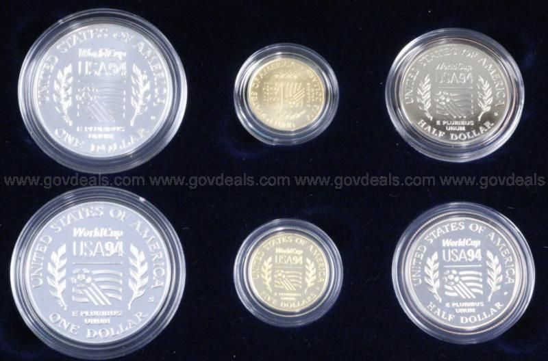 6- 1994 Gold & Silver World Cup USA Proof and Uncirculated