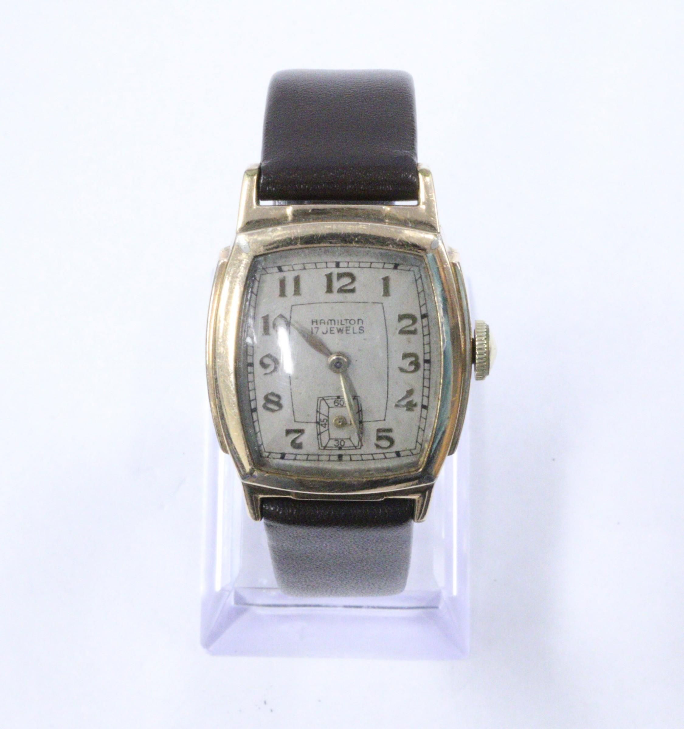 Hamilton 10k gold on sale filled vintage watch