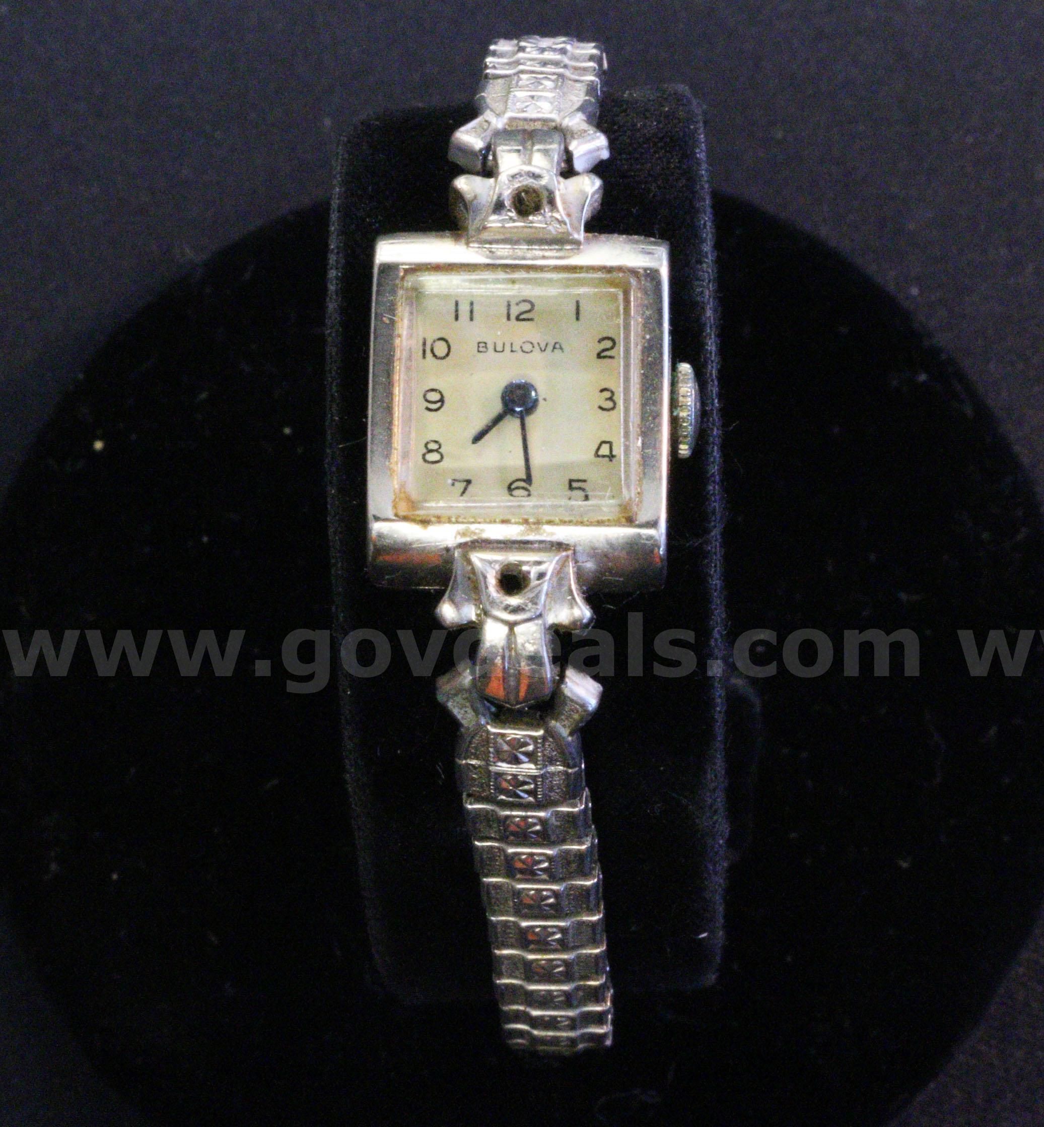 Vintage 14k gold hot sale bulova ladies watch