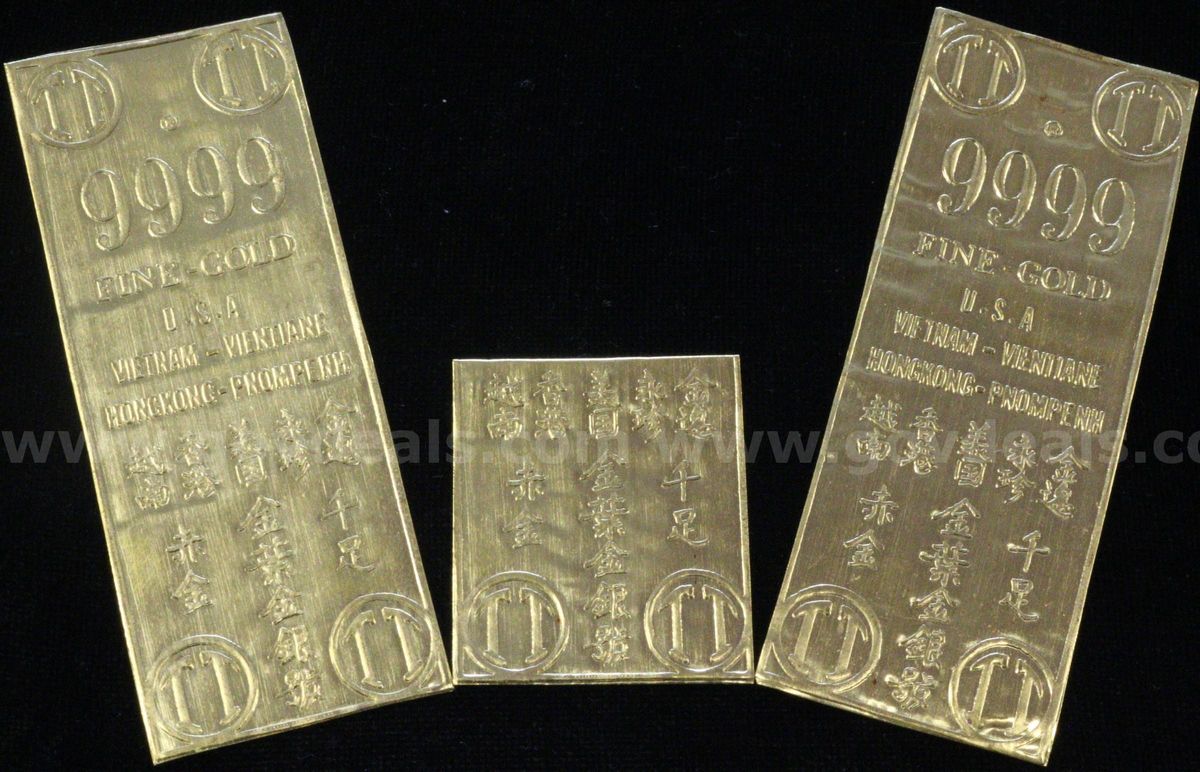 Vietnam Gold Tael Sheets .9999 Fine Gold, 37.5 Grams | GovDeals