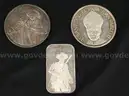 14 Assorted Silver Pieces Bullion Rounds, Bar, Stamp, Flake &#x26; More, 372.7 Grams