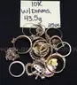 61 Pieces Of Assorted Scrap Gold Jewelry, 120.7 Grams