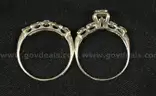 14K White Gold 2 Piece Diamond Wedding Set, 4.4 Grams