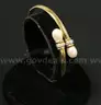 14K Yellow Gold Bracelet &#x26; Earring Set With Pearls &#x26; Diamonds, 10.0 Grams