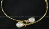 14K Yellow Gold Bracelet &#x26; Earring Set With Pearls &#x26; Diamonds, 10.0 Grams