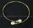 14K Yellow Gold Bracelet &#x26; Earring Set With Pearls &#x26; Diamonds, 10.0 Grams