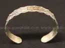 3 Silver Native American Cuff Design Bracelets, 165.0 Grams