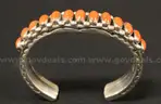 3 Silver Native American Cuff Design Bracelets, 165.0 Grams