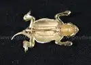 10K Yellow Gold Horned Toad Design Pin/Brooch, 6.0 Grams