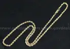 14K Yellow Gold Rope Design Necklace, 14.8 Grams