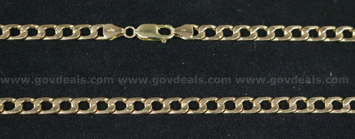 14K Yellow Gold Link Design Necklace, 14.6 Grams