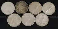 25 U.S. Silver Peace Dollar Coins