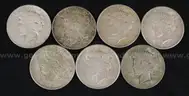 25 U.S. Silver Peace Dollar Coins