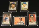 5- 1952 Topps Baseball Cards