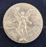 1947 Gold Mexico 50 Peso Coin, 41.6 Grams