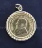 1981- 1/4 Ounce Krugerrand In 14K Yellow Gold Bezel, 11.6 Grams
