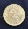 1907 Gold U.S. $10 Liberty Head Gold Eagle Coin, 16.6 Grams