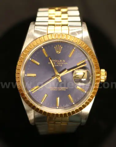 18K YG &#x26; Stainless Steel Rolex Oyster Perpetual Date Watch
