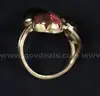 14K Yellow Gold Ring With Colored Stones, 7.7 Grams