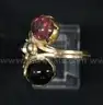 14K Yellow Gold Ring With Colored Stones, 7.7 Grams