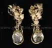 10K Yellow Gold Ring &#x26; Dangle Earring Set With Yellow Stones, 13.8 Grams