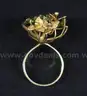10K Yellow Gold Ring &#x26; Dangle Earring Set With Yellow Stones, 13.8 Grams