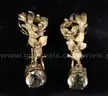 10K Yellow Gold Ring &#x26; Dangle Earring Set With Yellow Stones, 13.8 Grams